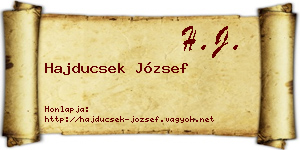 Hajducsek József névjegykártya