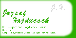 jozsef hajducsek business card